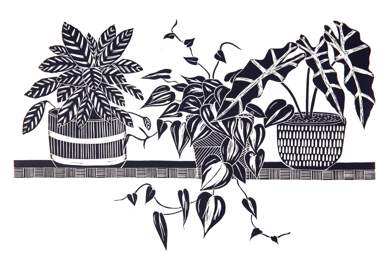 Flower and Houseplant Lino Prints