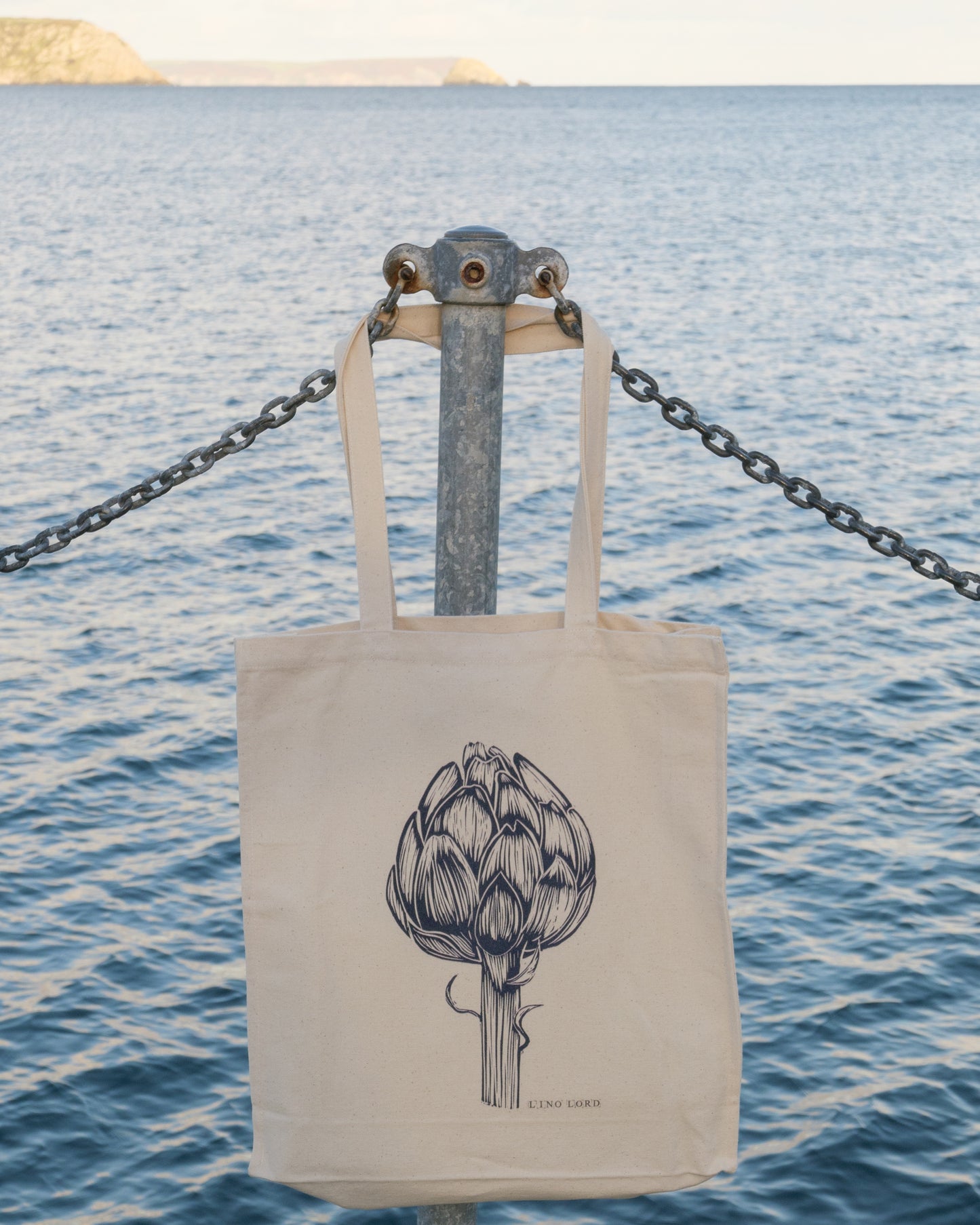 Canvas shopper bag with Artichoke Lino Print