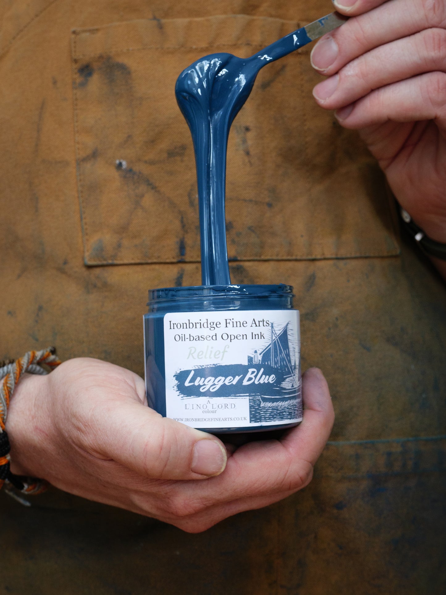 Lino Lord Lugger Blue | Ironbridge Fine Arts | Lino Lord