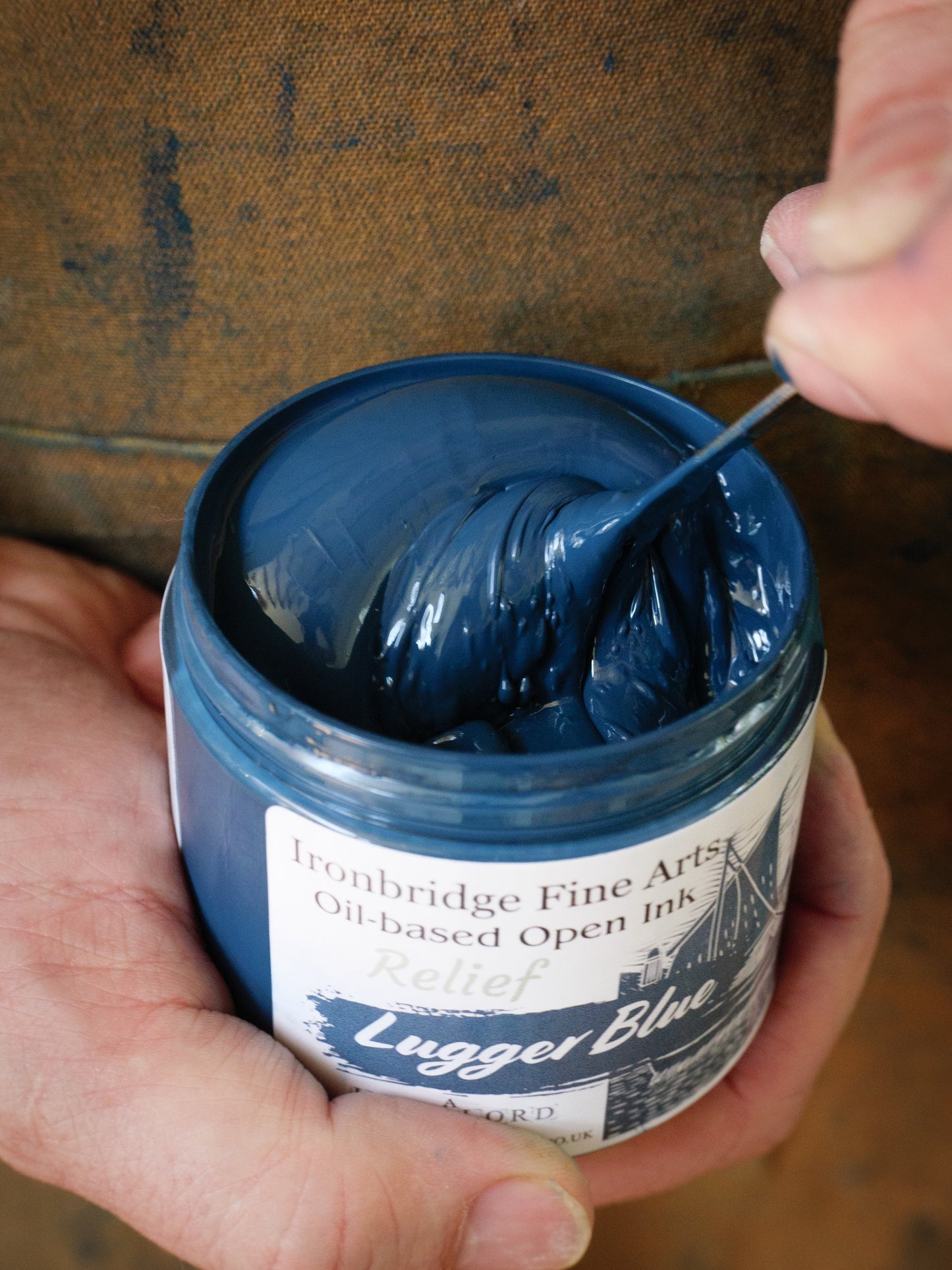 Lino Lord Lugger Blue | Ironbridge Fine Arts | Lino Lord