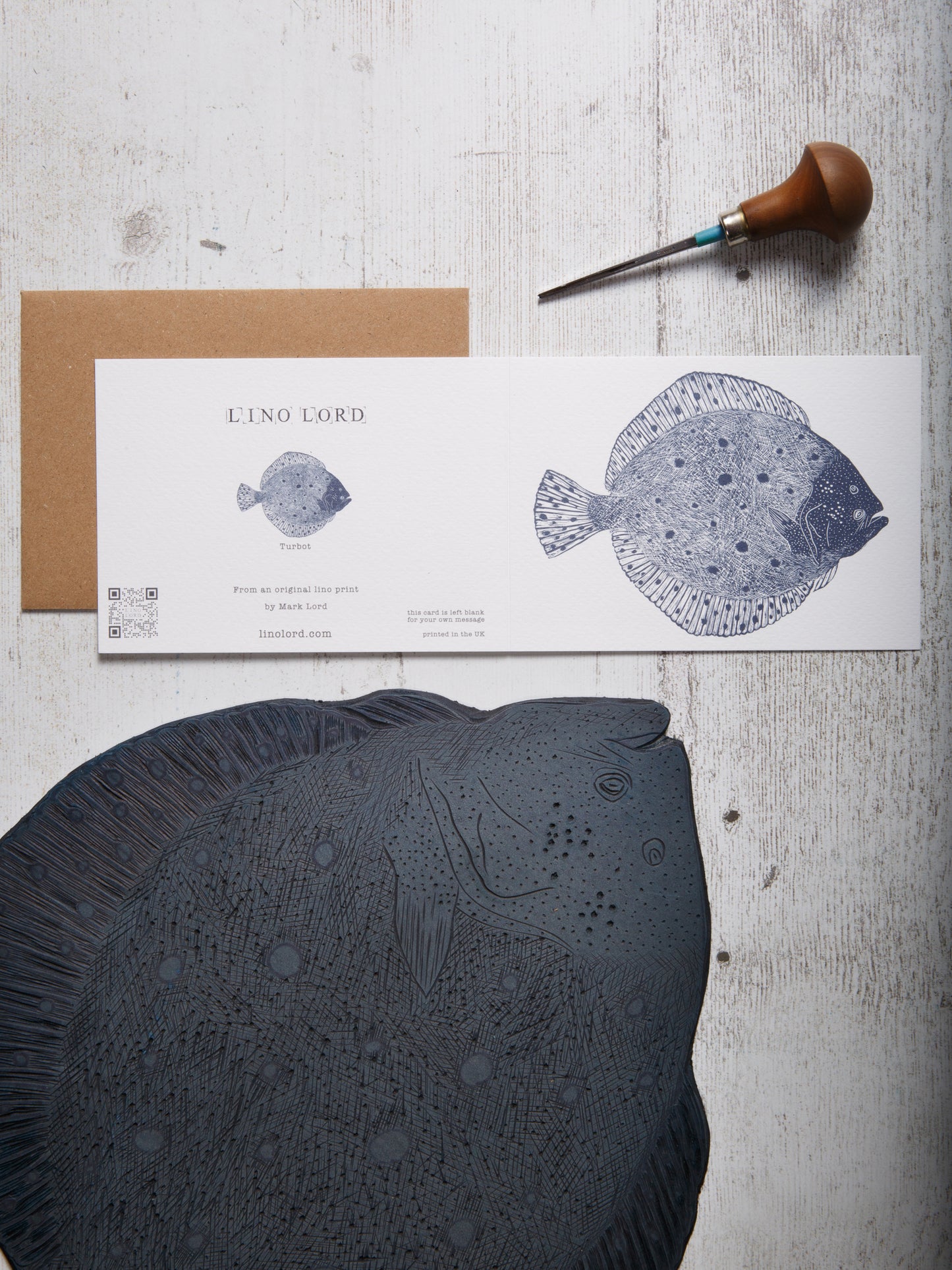 Turbot A6 Greeting Card