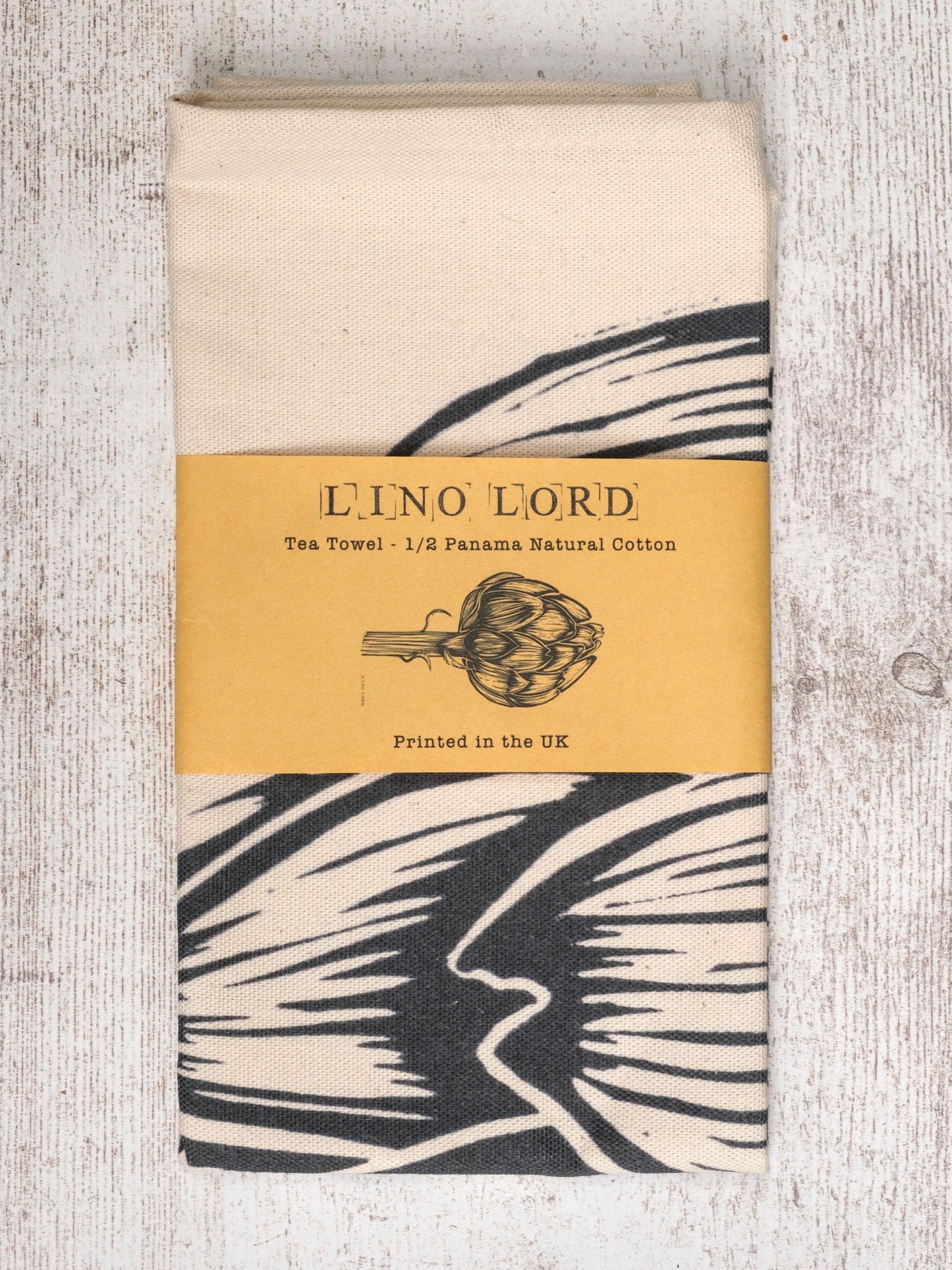Artichoke Lino Prints | Cotton Tea Towel | Lino Lord