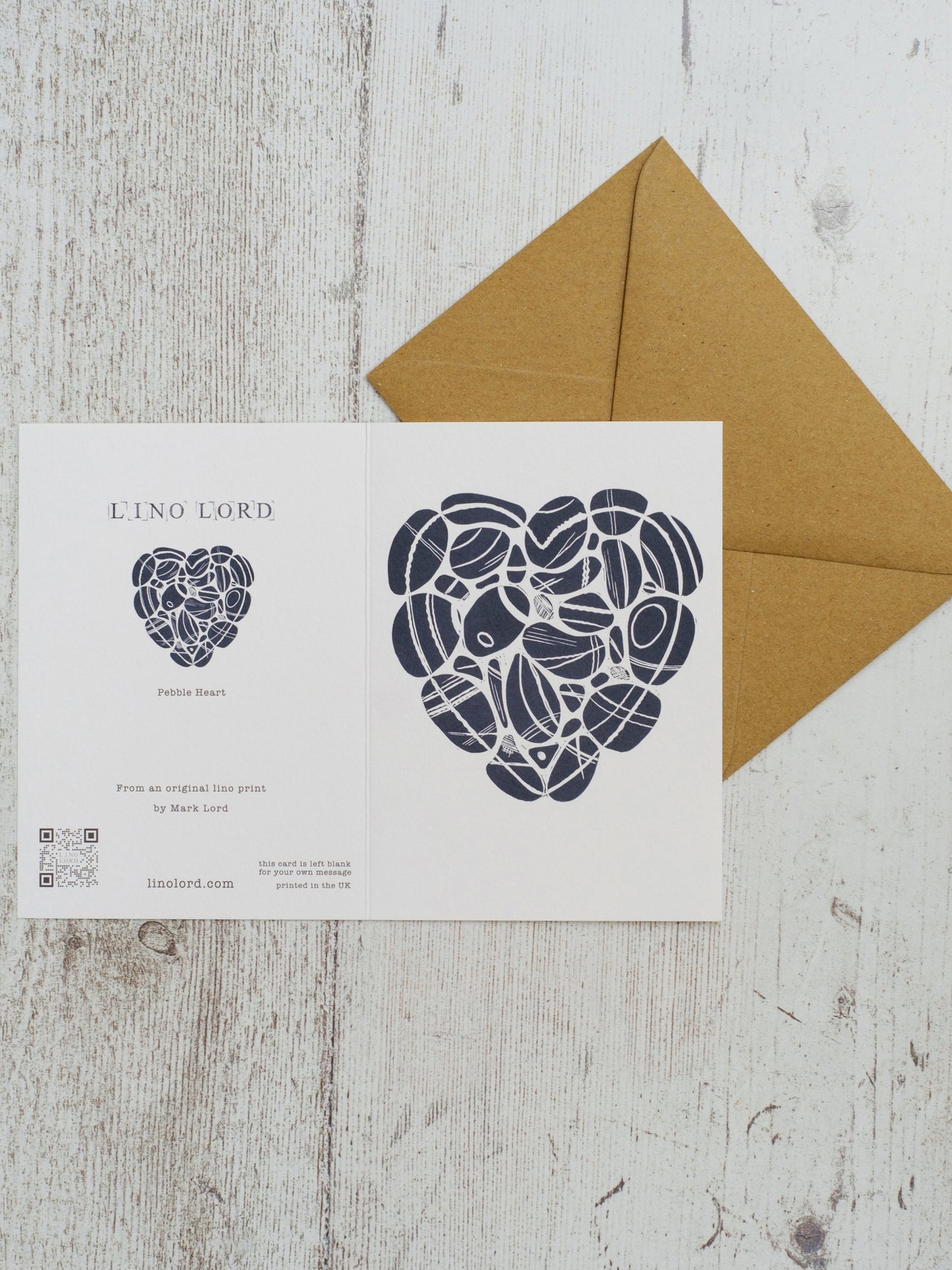 Pebble Heart A6 Greeting Card