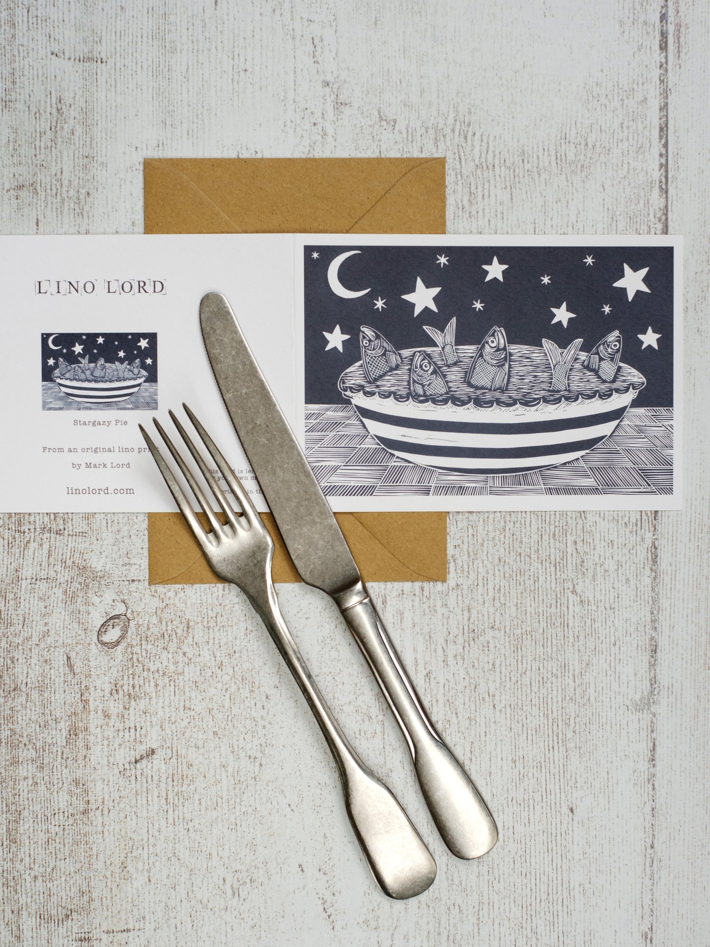 Stargazy Pie A6 Greeting Card