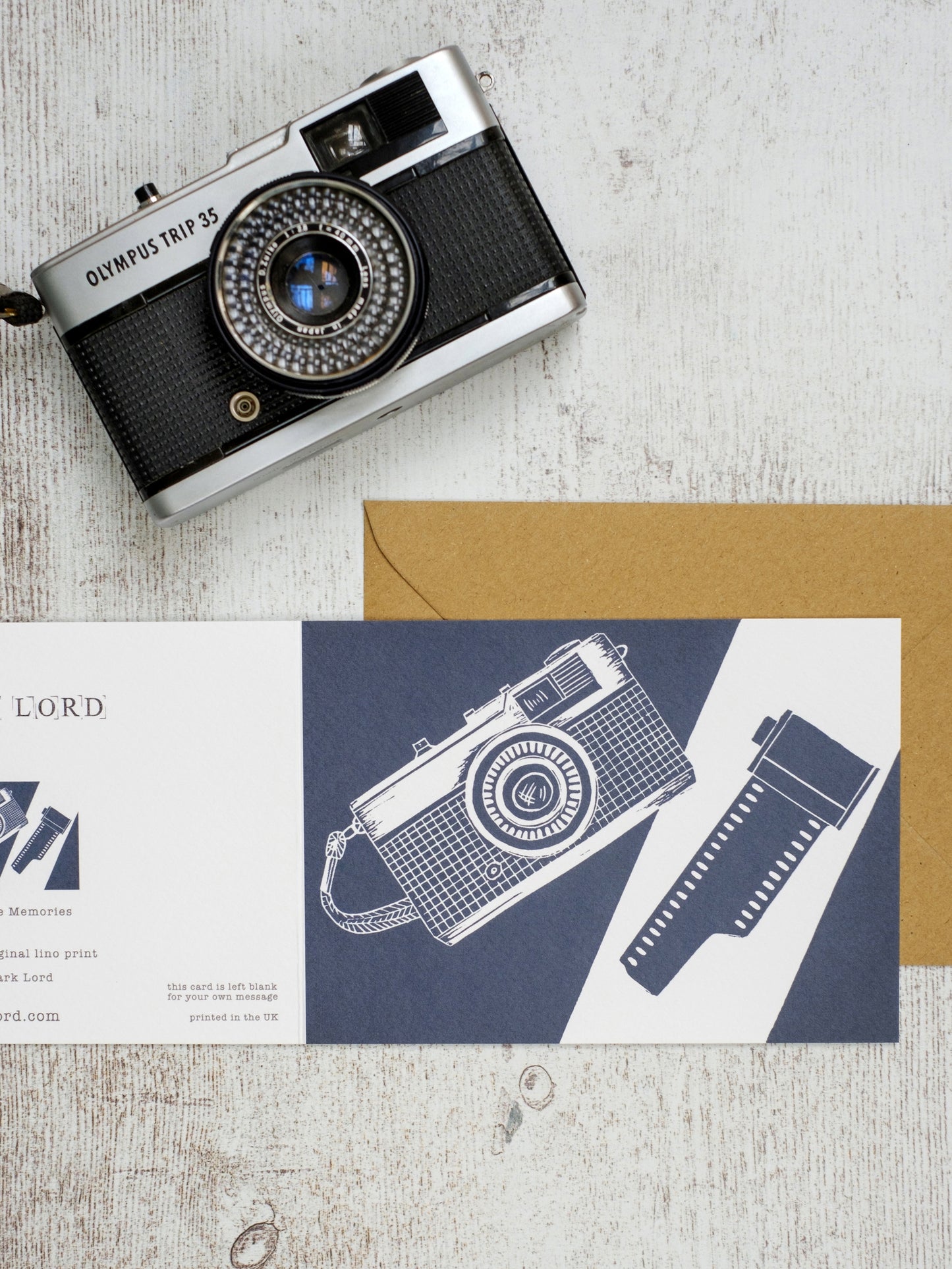 Olympus Trip and Roll of Film A6 Greeting Card