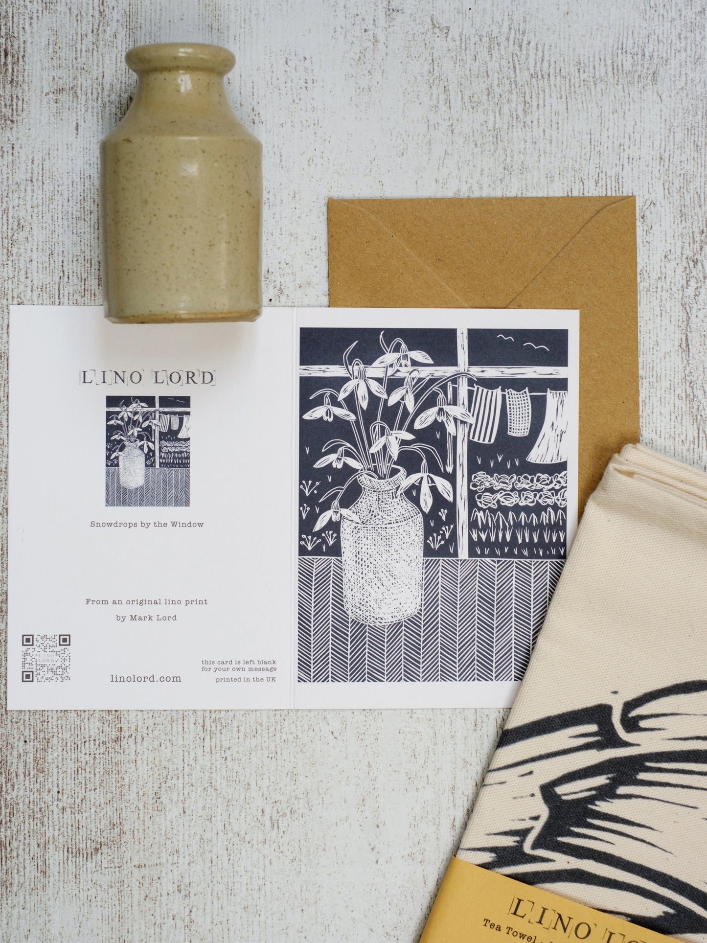 Snowdrops by the Window A6 Greeting Card