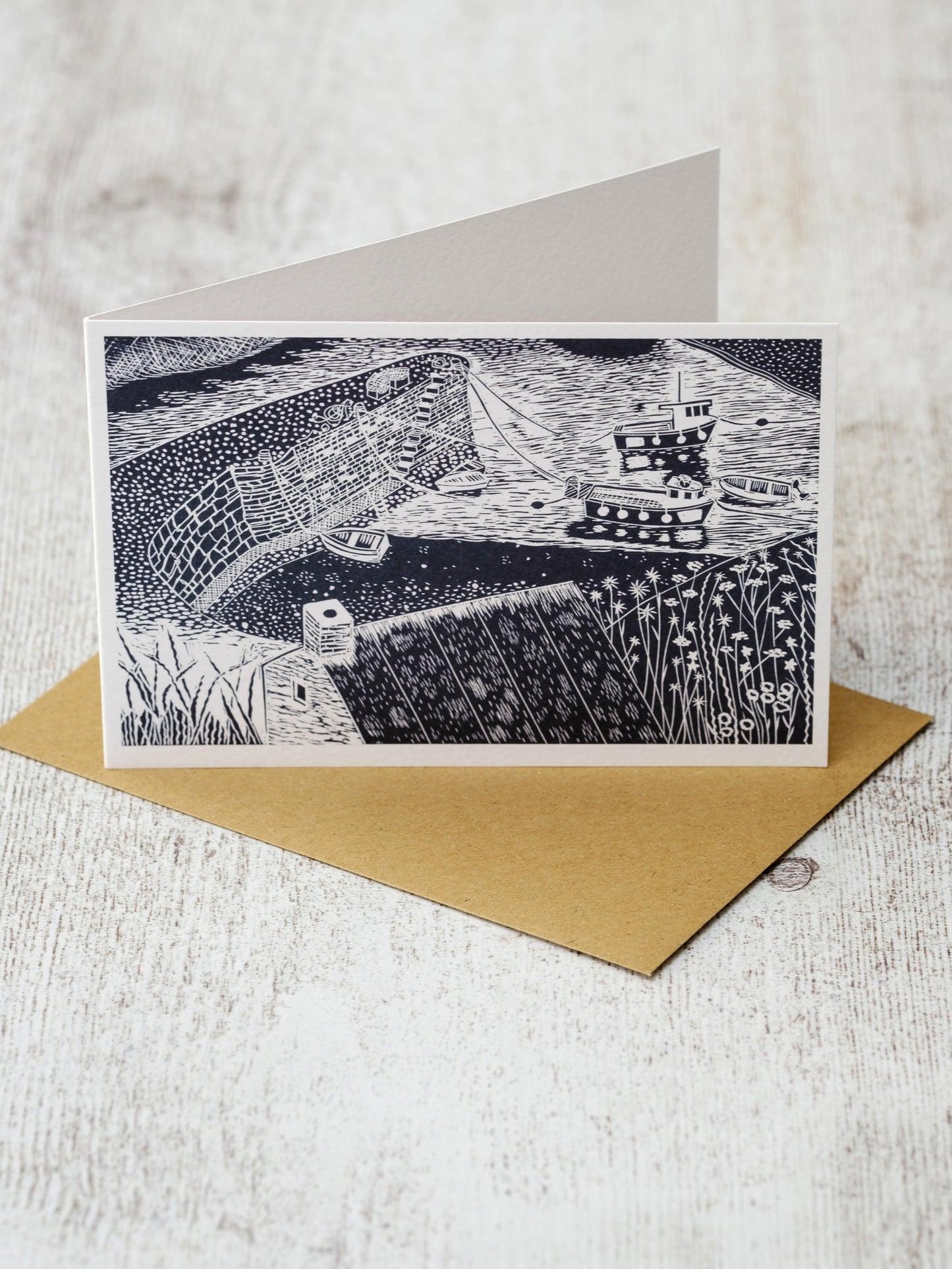Porthgain Harbour, St Davids A6 Greeting Card