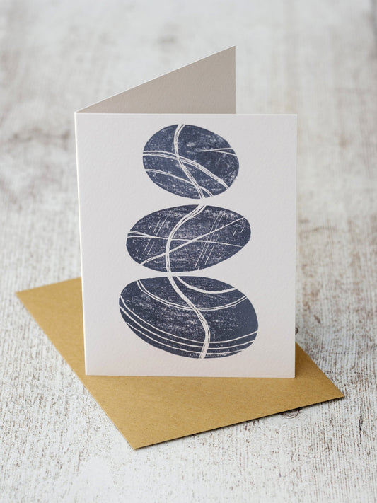 Trio of Pebbles A5 Greeting Card