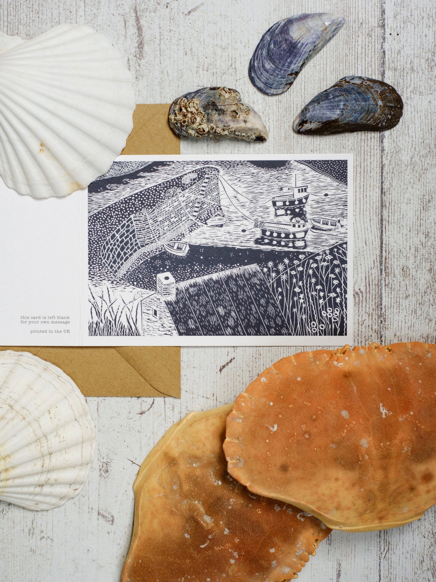 Porthgain Harbour, St Davids A6 Greeting Card