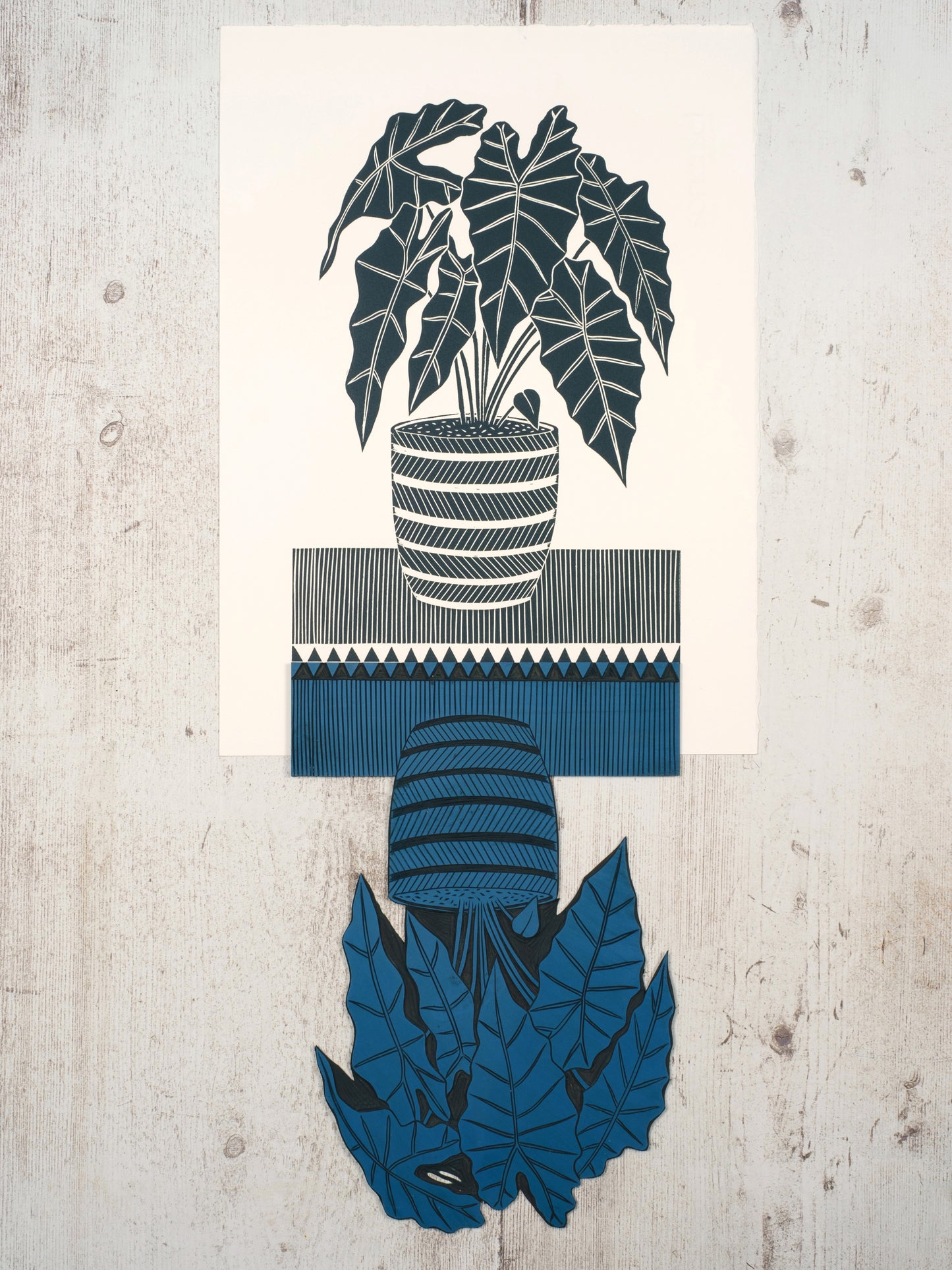 Mask Plant Lino Prints | African Mask Plant | Lino Lord