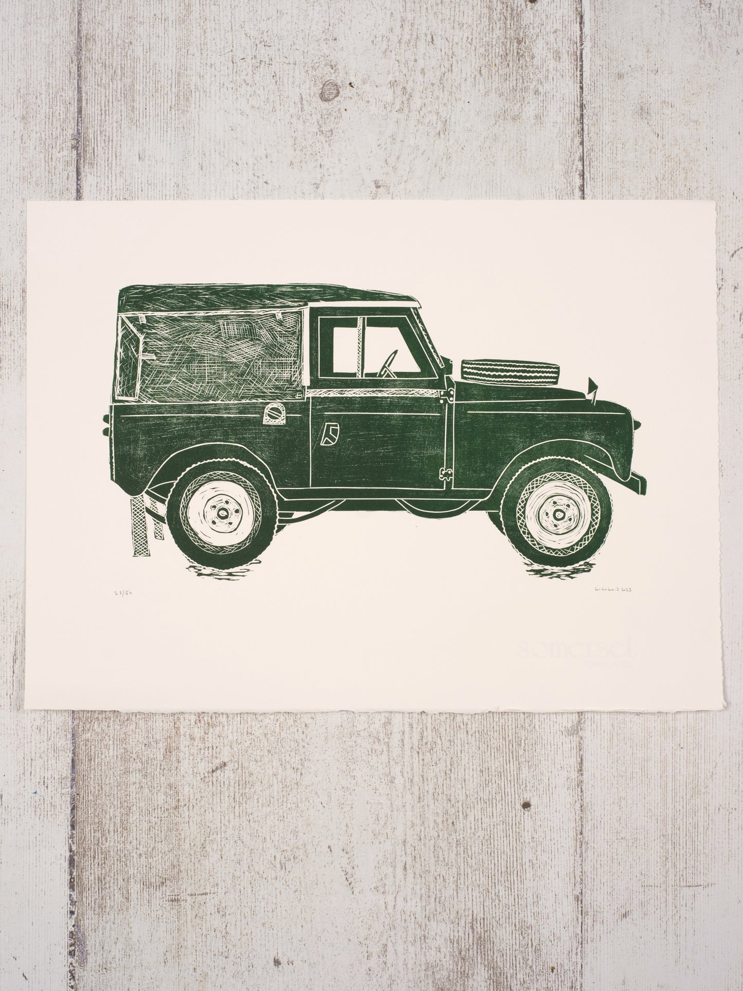 Land Rover Limited Edition Lino Print