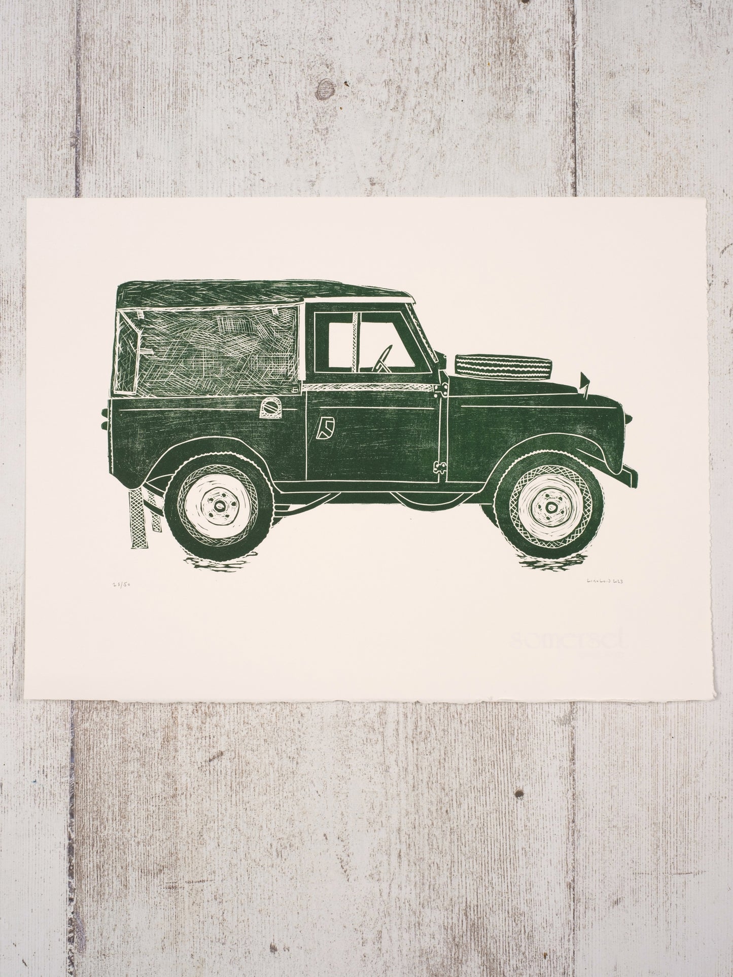 Land Rover Limited Edition Lino Test Print