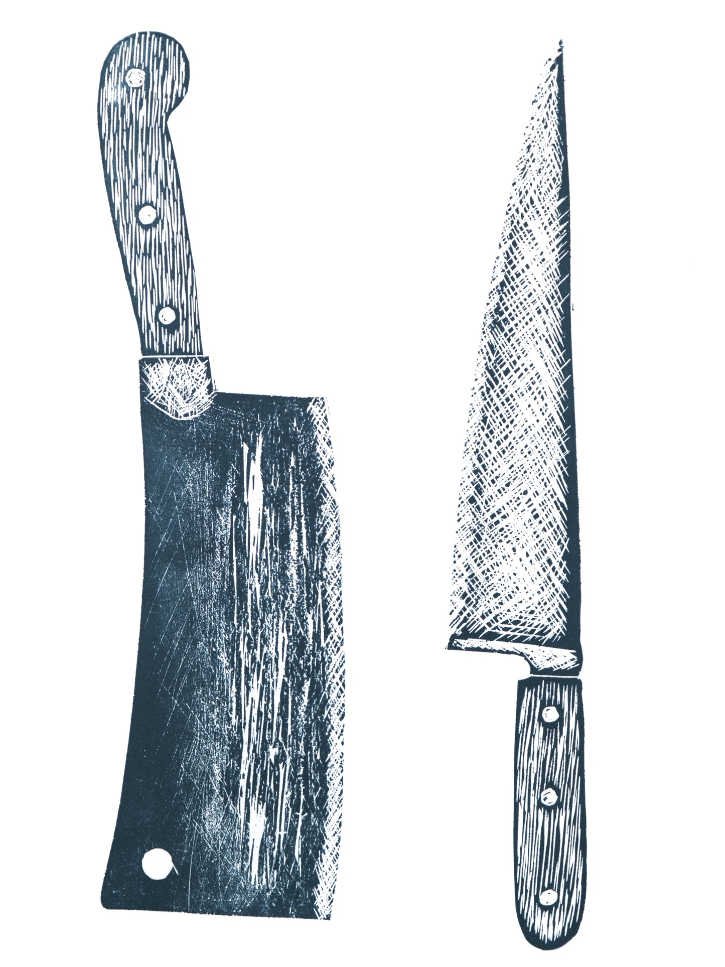 Knife and Cleaver Limited Edition Lino Print