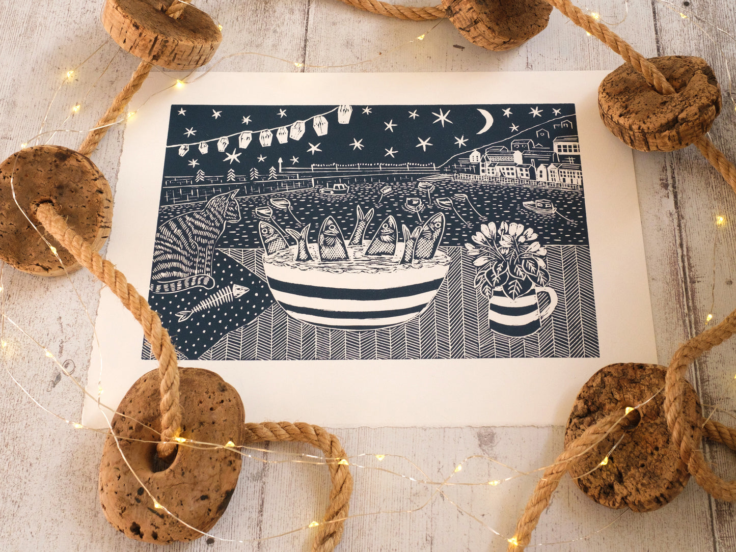 Mousehole Lino Prints | Kitchen Lino Prints | Lino Lord