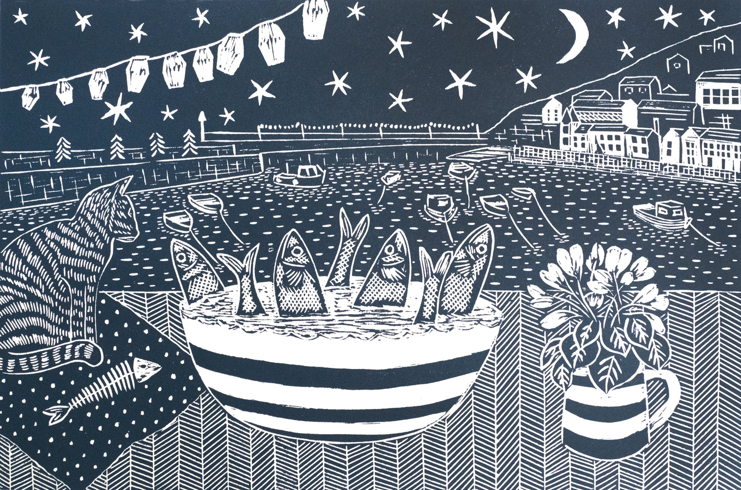 Mousehole Lino Prints | Kitchen Lino Prints | Lino Lord