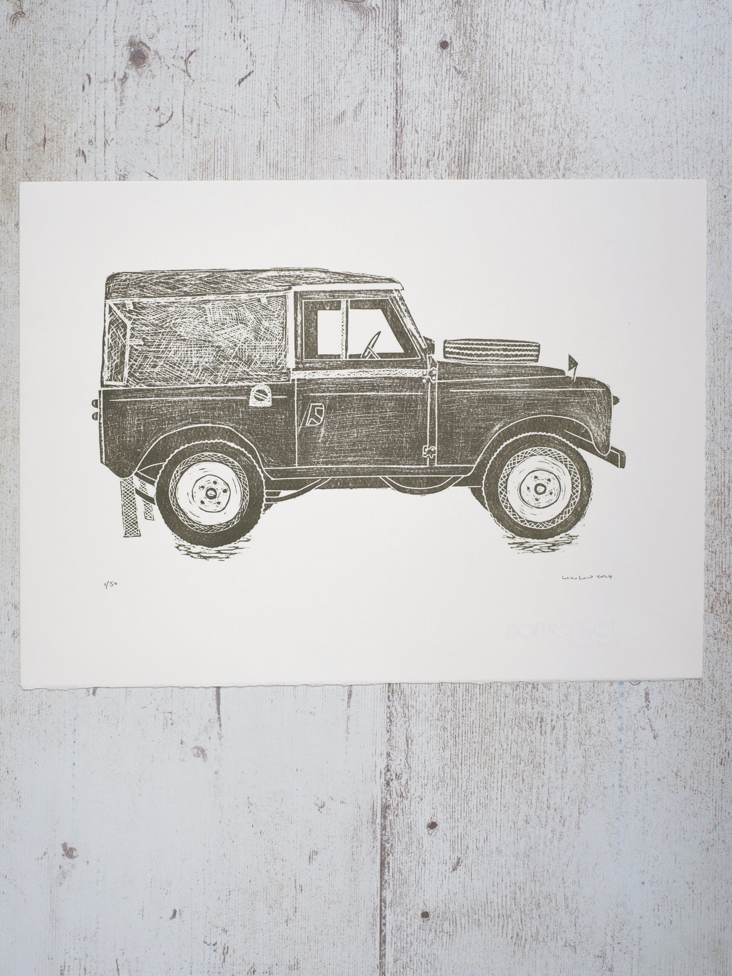 Land Rover Limited Edition Lino Print - Test Print