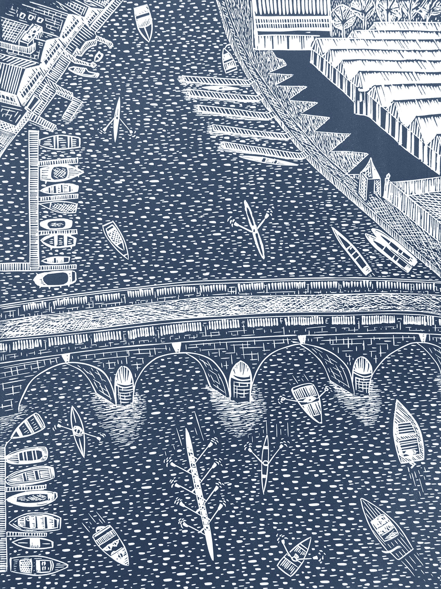 Sunday Morning in Henley-on-Thames, Limited Edition Lino Print