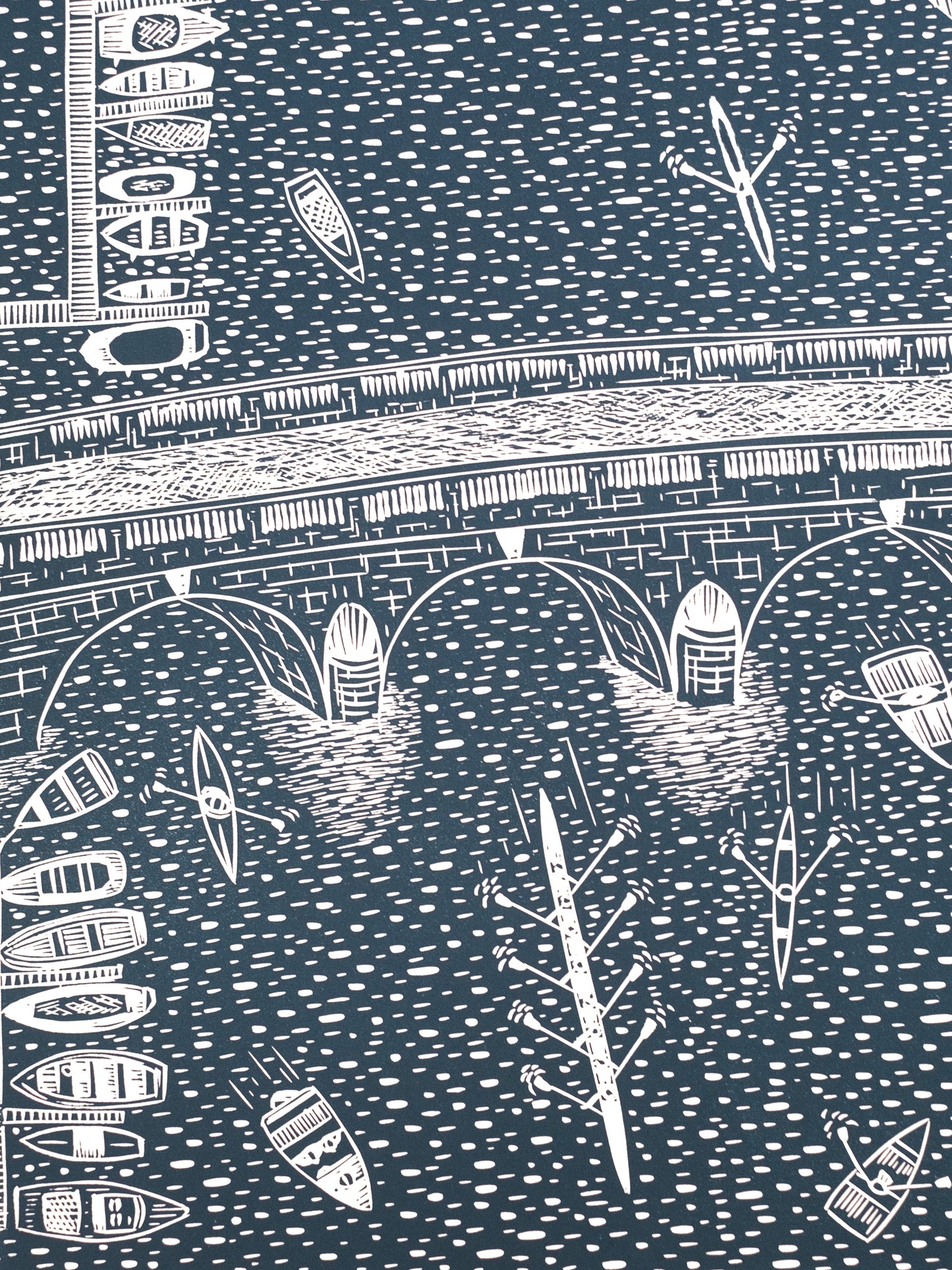 Sunday Morning in Henley-on-Thames, Limited Edition Lino Print
