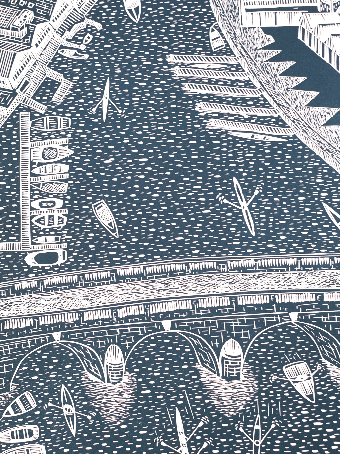 Sunday Morning in Henley-on-Thames, Limited Edition Lino Print