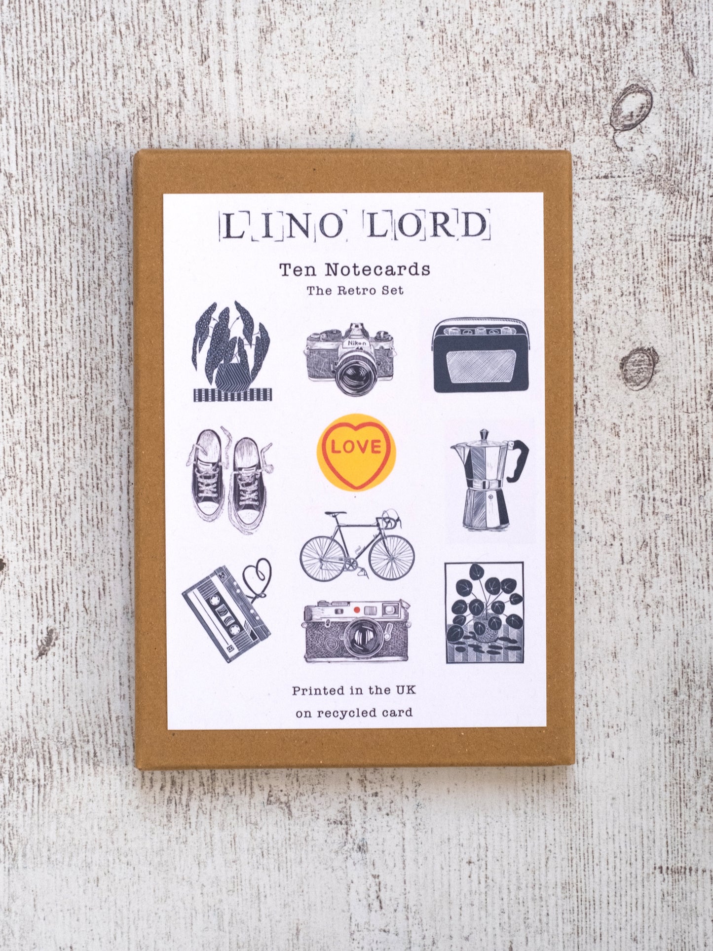 Ten Notecards with Envelopes - The Retro Set