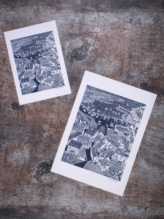 Rooftops, Port Isaac Digital Print