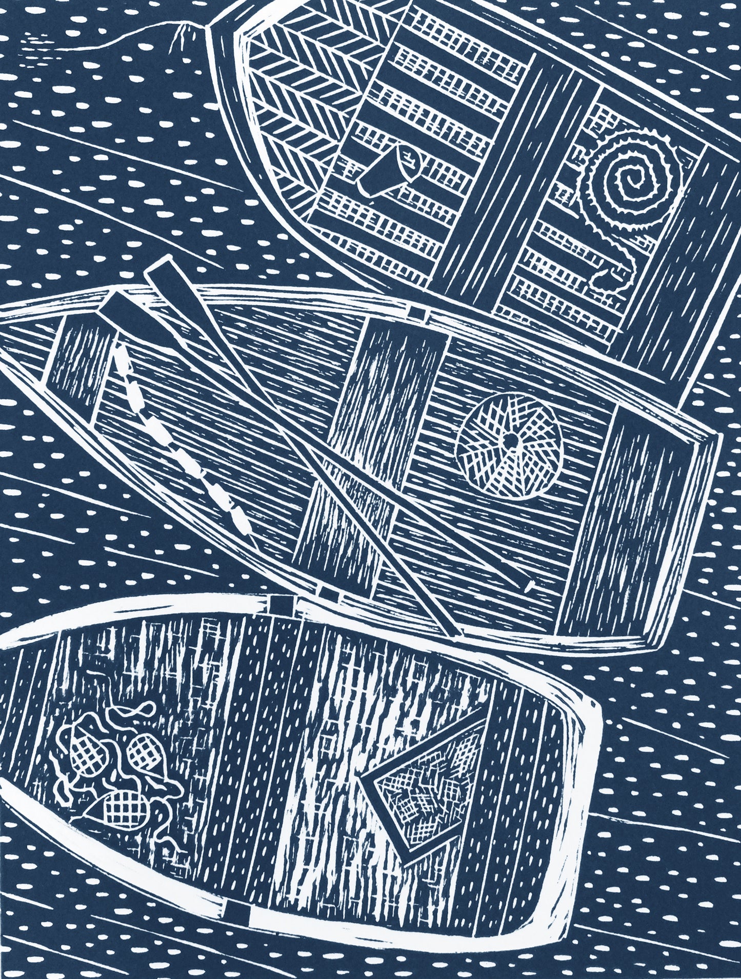 Three Tenders, Limited Edition Lino Print