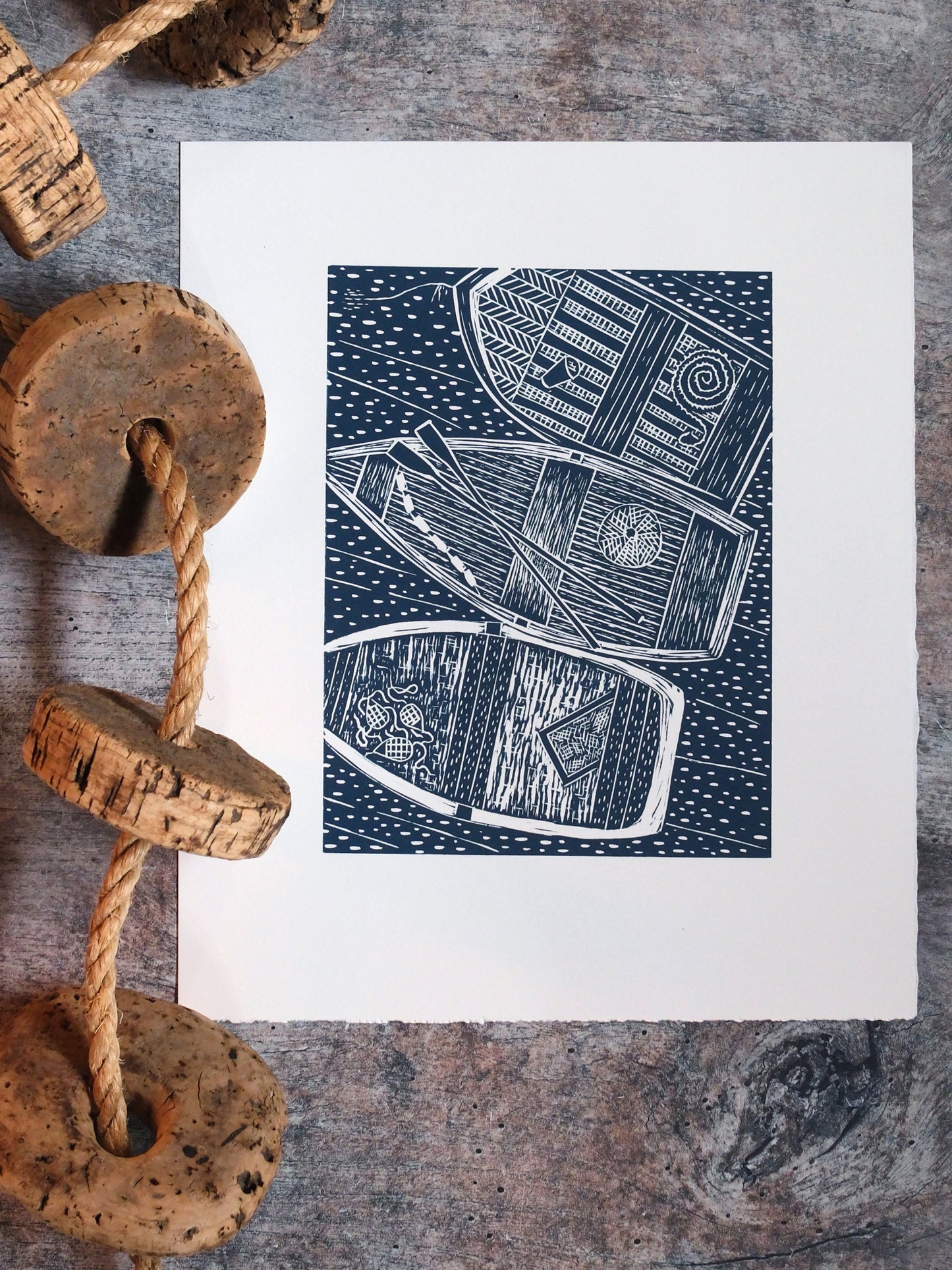 Three Tenders, Limited Edition Lino Print