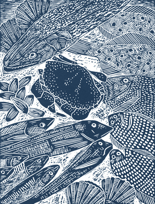 Fruits De Mer, Limited Edition Lino Print