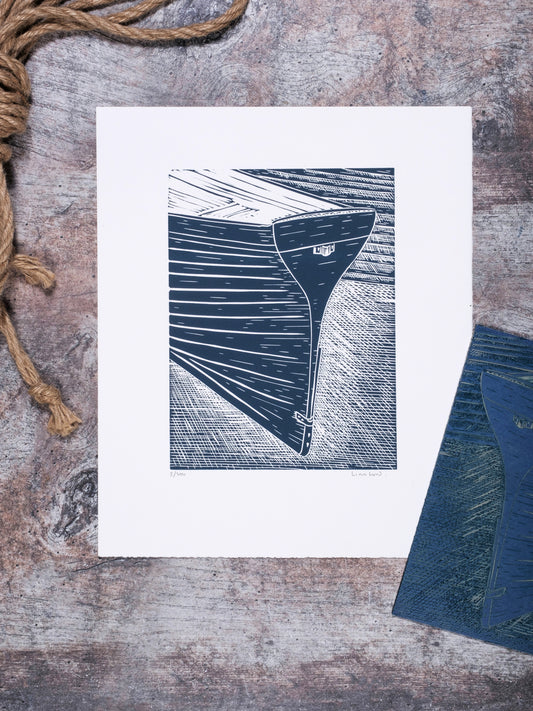 Gig Club Hull, St Mawes Limited Edition Lino Print