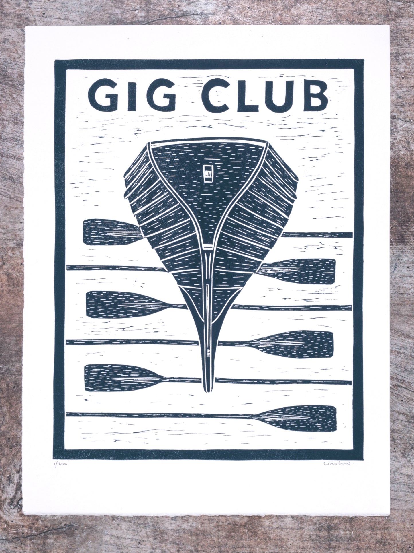 Gig Club Limited Edition Lino Print