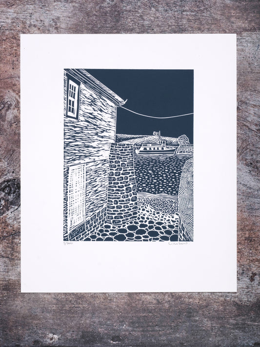 Idle Rocks Slipway, St Mawes Limited Edition Lino Print