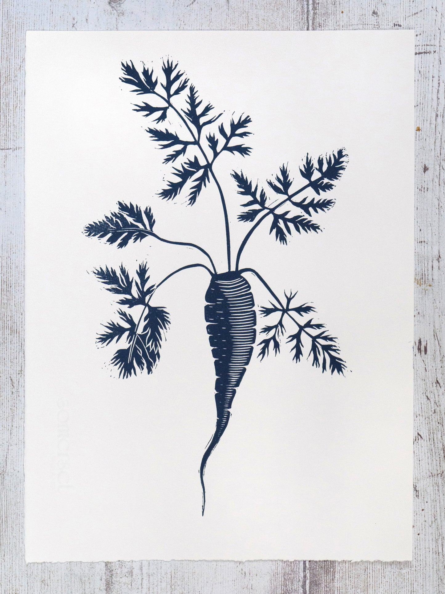 Carrot Limited Edition Lino Print