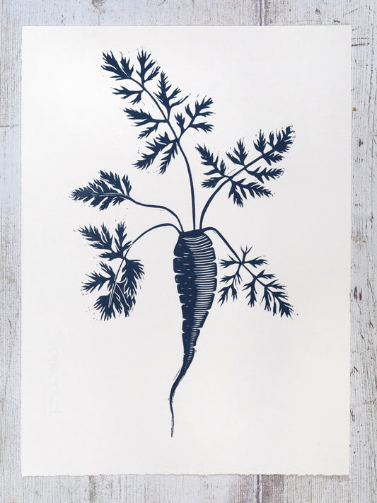 Carrot Limited Edition Lino Print - Test Print