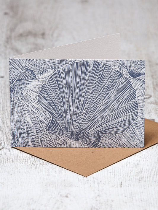 Collection of Scallop Shells A6 Greeting Card