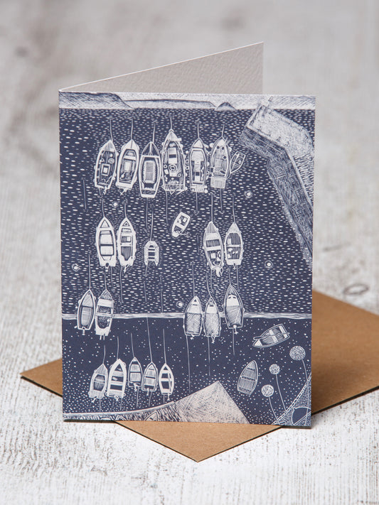 End of the Day, Portscatho A6 Greeting Card