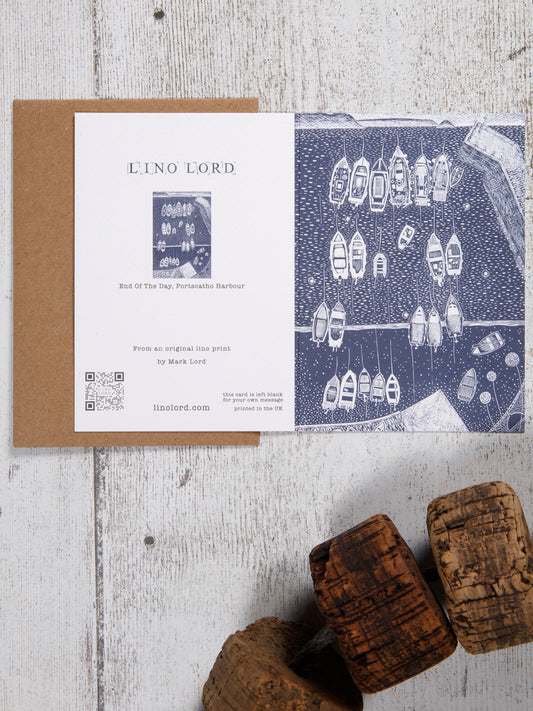 End of the Day, Portscatho A6 Greeting Card