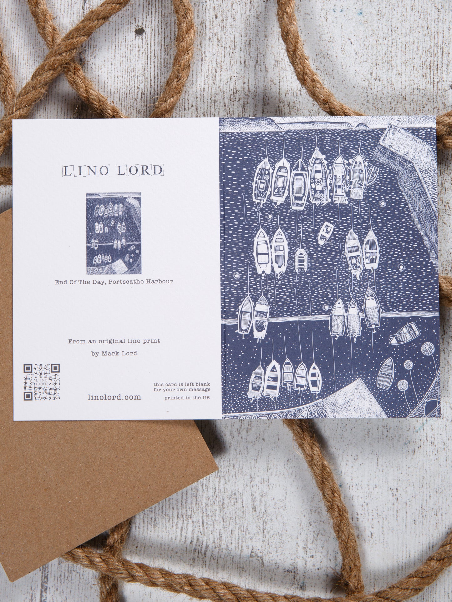 End of the Day, Portscatho A6 Greeting Card