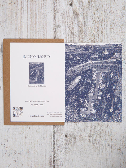 Summer in St Mawes A6 Greeting Card