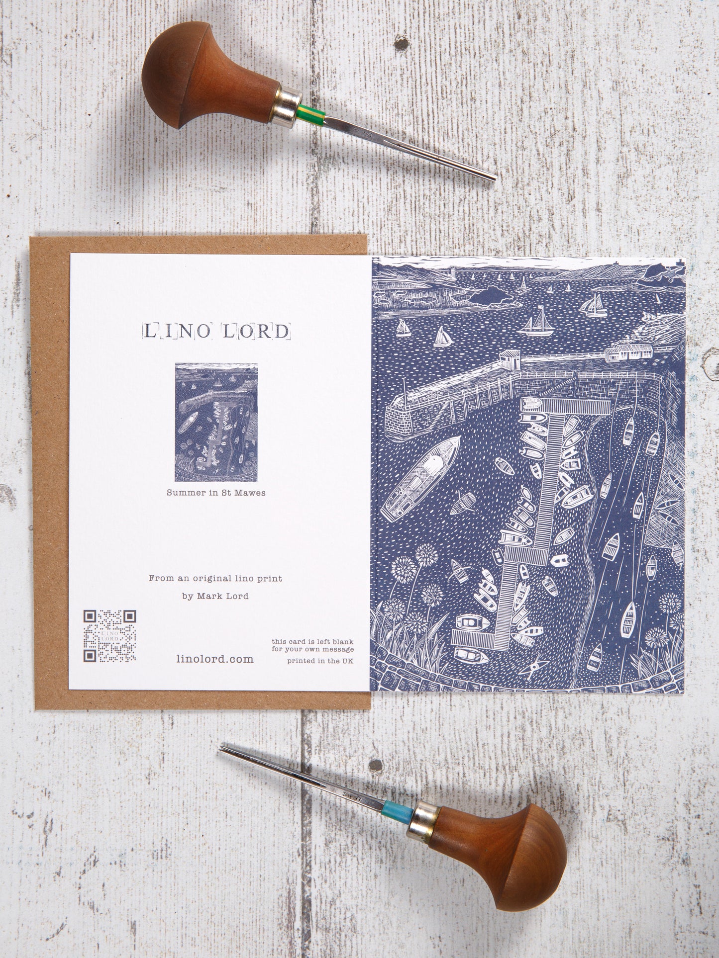 Summer in St Mawes A6 Greeting Card