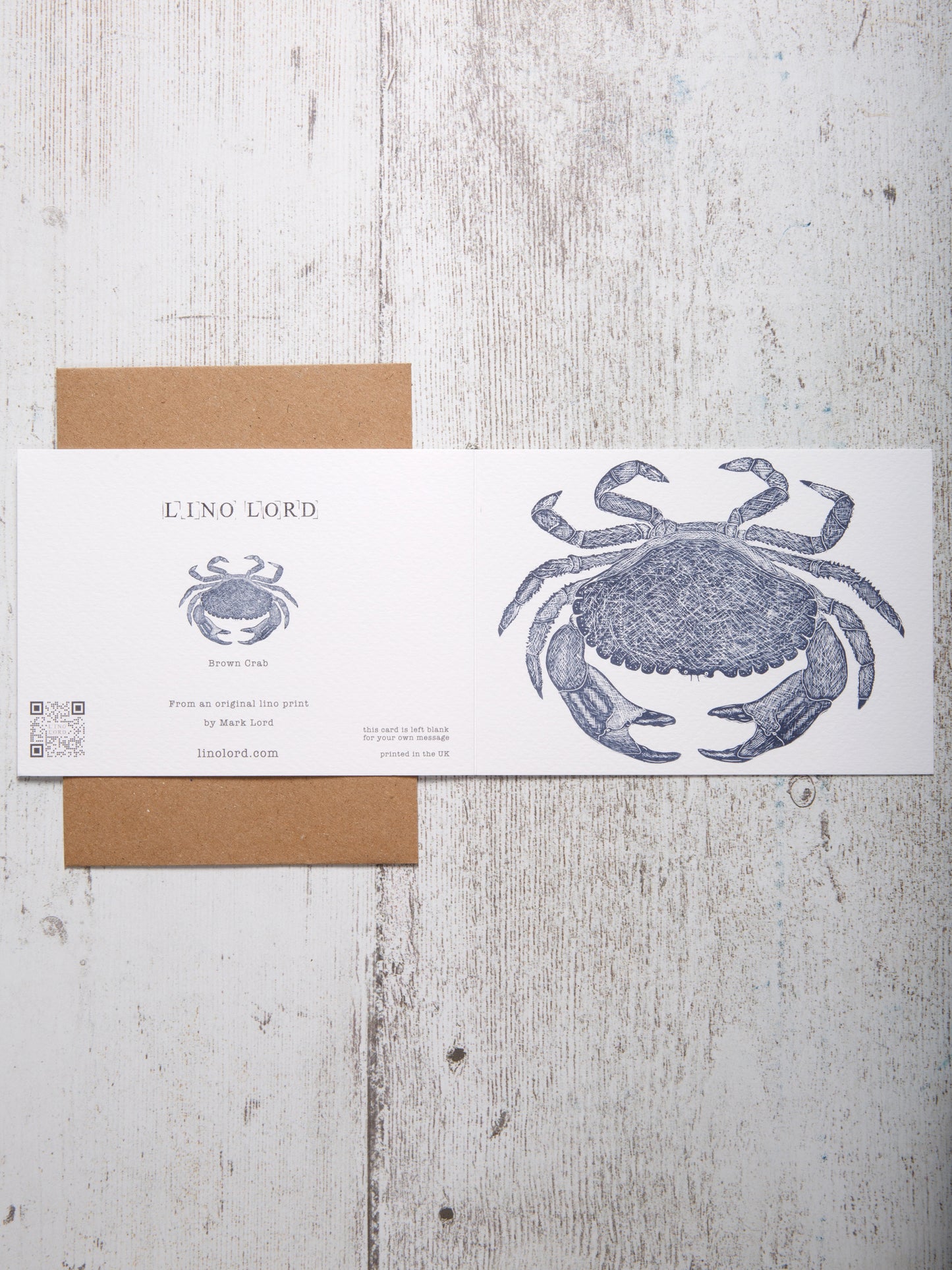 Brown Crab A6 Greeting Card