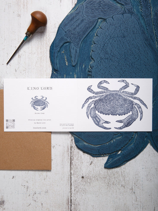 Brown Crab A6 Greeting Card