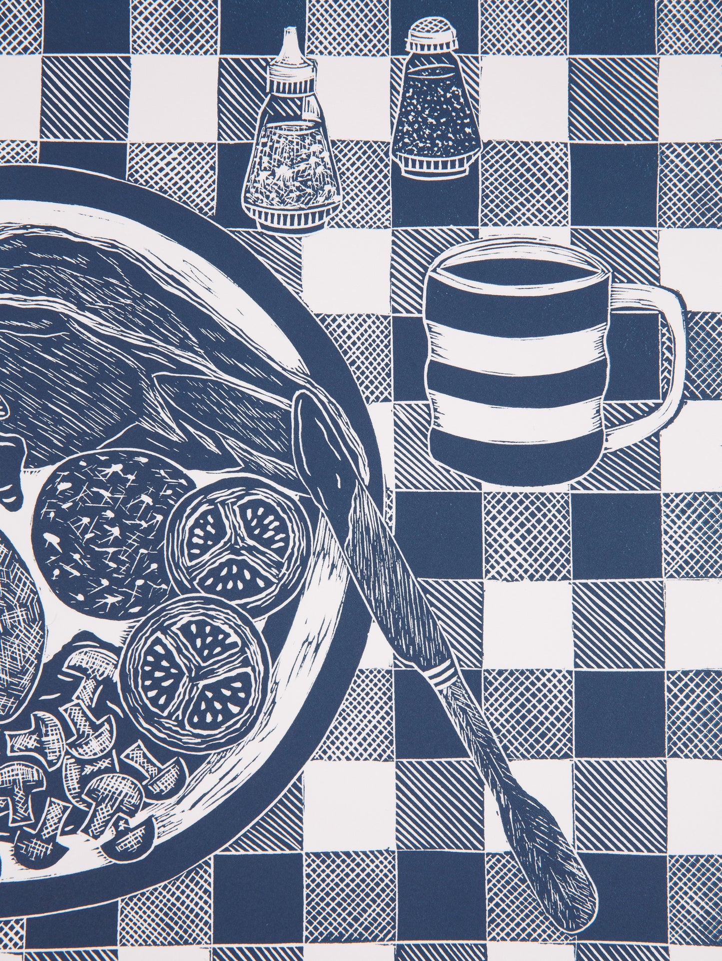 Full English Breakfast Limited Edition Lino Print