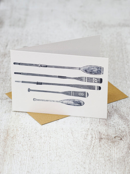 Oars & Paddles A6 Greeting Card