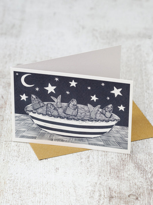Stargazy Pie A6 Greeting Card
