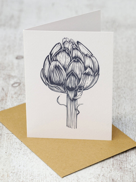 Single Artichoke A5 Greeting Card