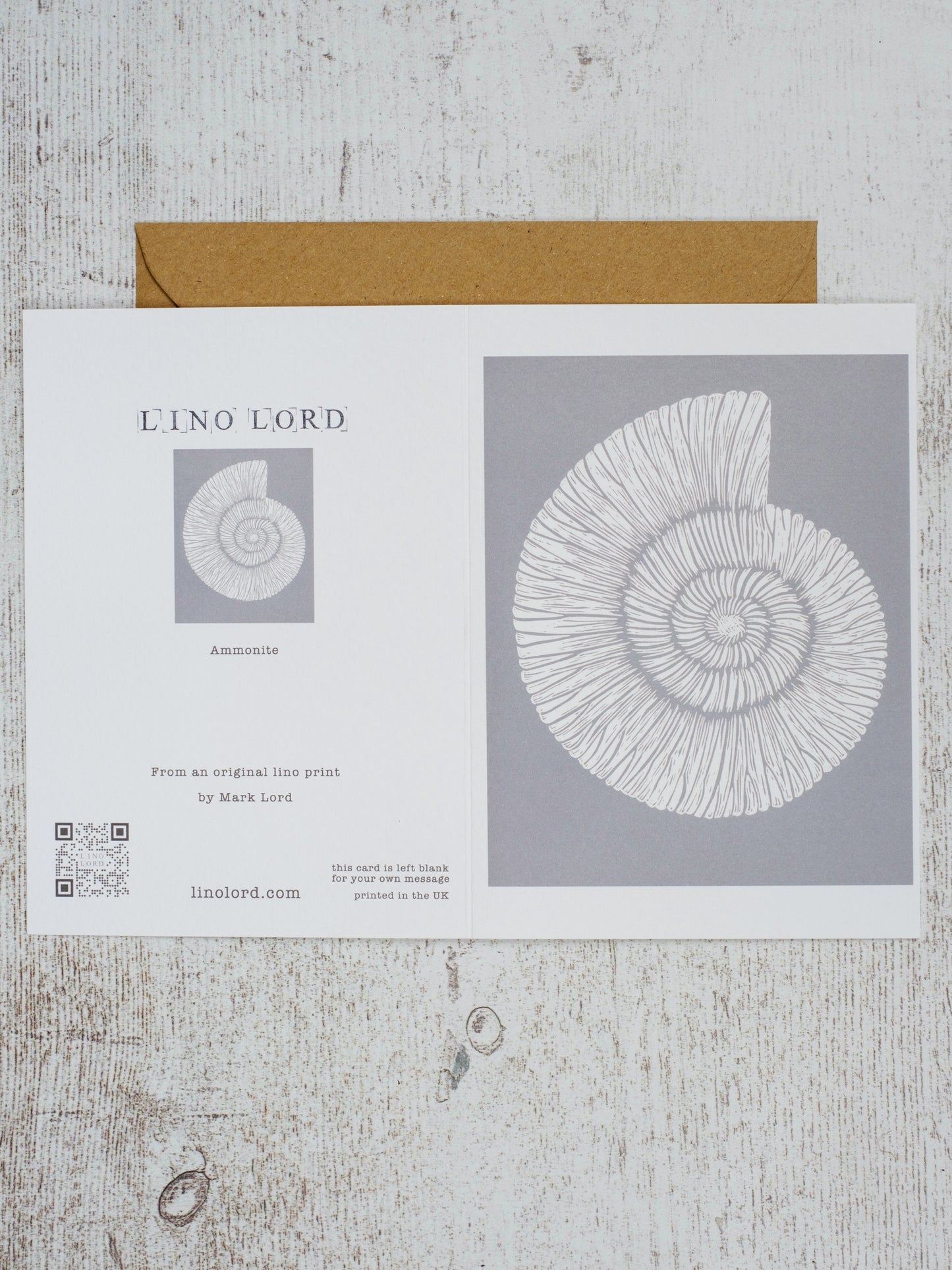 Ammonite Fossil A6 Greeting Card