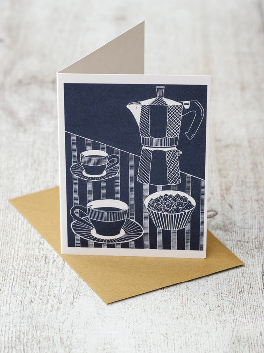 Double Espresso A6 Greeting Card