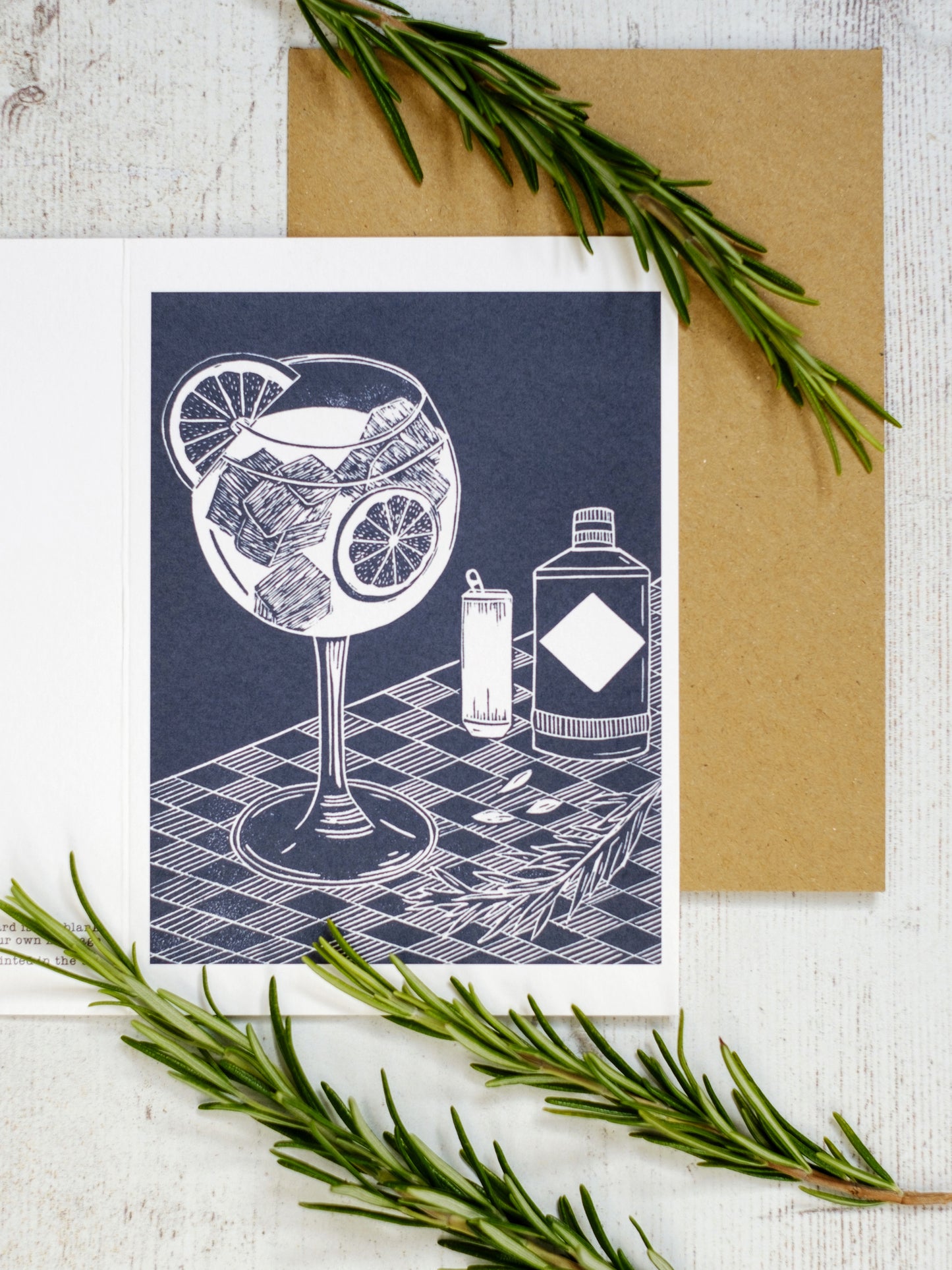 Gin and Tonic A6 Greeting Card