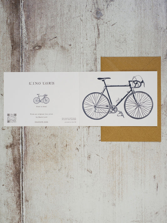 Steel Framed Racing Bicycle A6 Greeting Card