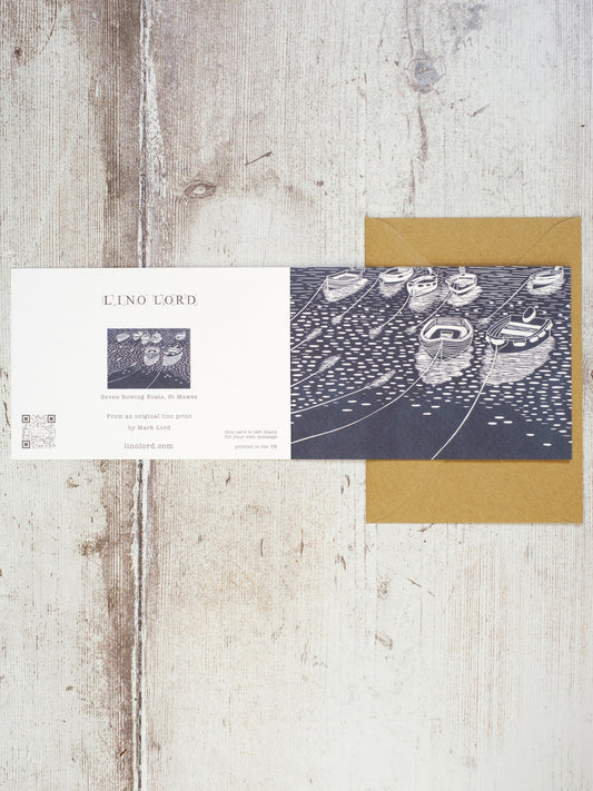 Rowing Boats, St Mawes A6 Greeting Card